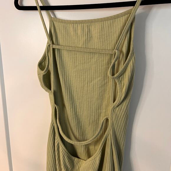 PrettyLittleThing Ribbed Strappy Backless Bodycon Dress Size 12 - Picture 3 of 7